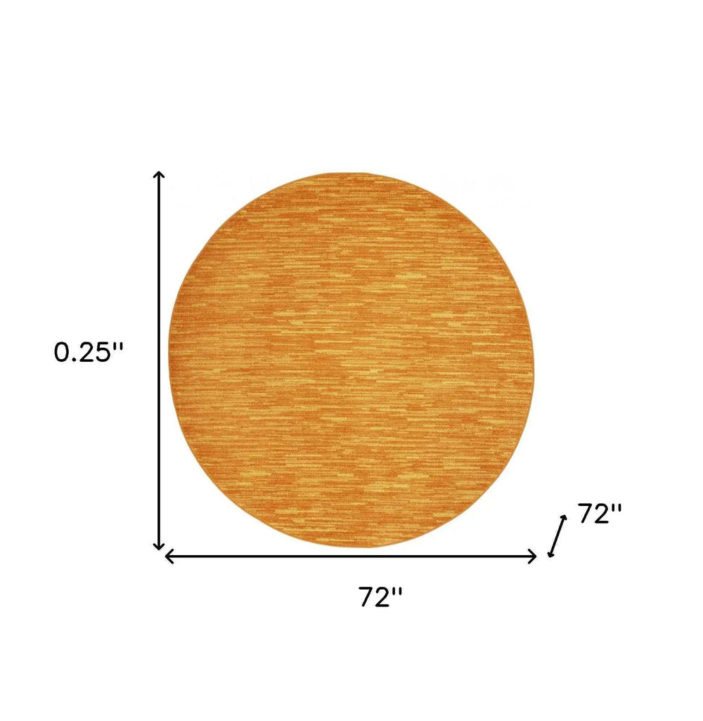 6' X 6' Sunburst Round Non Skid Indoor Outdoor Area Rug - Homeroots - Flyclothing LLC