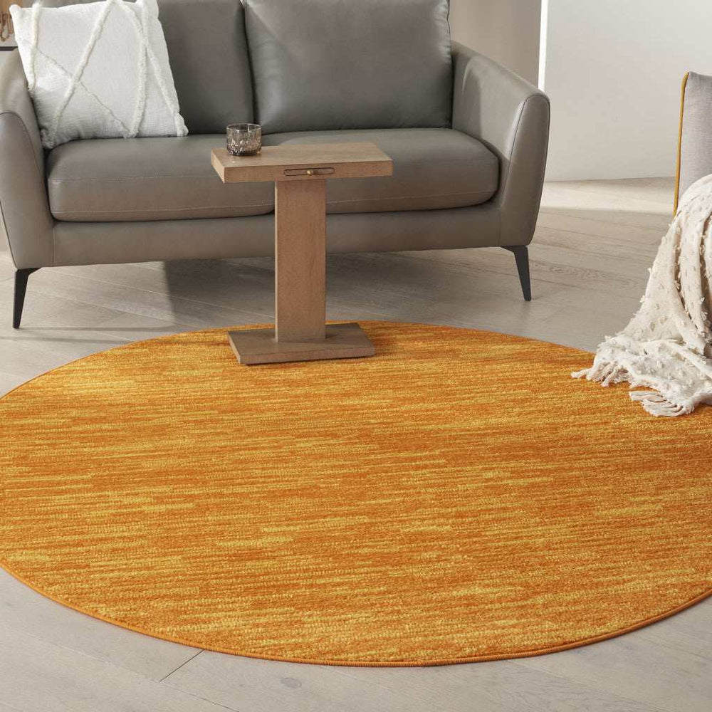 6' X 6' Sunburst Round Non Skid Indoor Outdoor Area Rug - Homeroots - Flyclothing LLC
