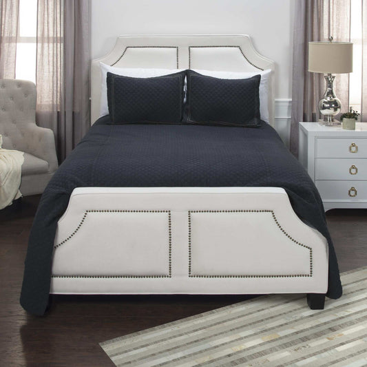 Indigo Queen 100% Cotton 300 Thread Count Machine Washable Down Alternative Comforter - Homeroots - Flyclothing LLC