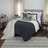 Indigo Queen 100% Cotton 300 Thread Count Machine Washable Down Alternative Comforter - Homeroots - Flyclothing LLC