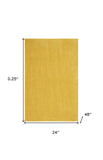 2' X 4' Yellow Non Skid Indoor Outdoor Runner Rug - Homeroots - Flyclothing LLC