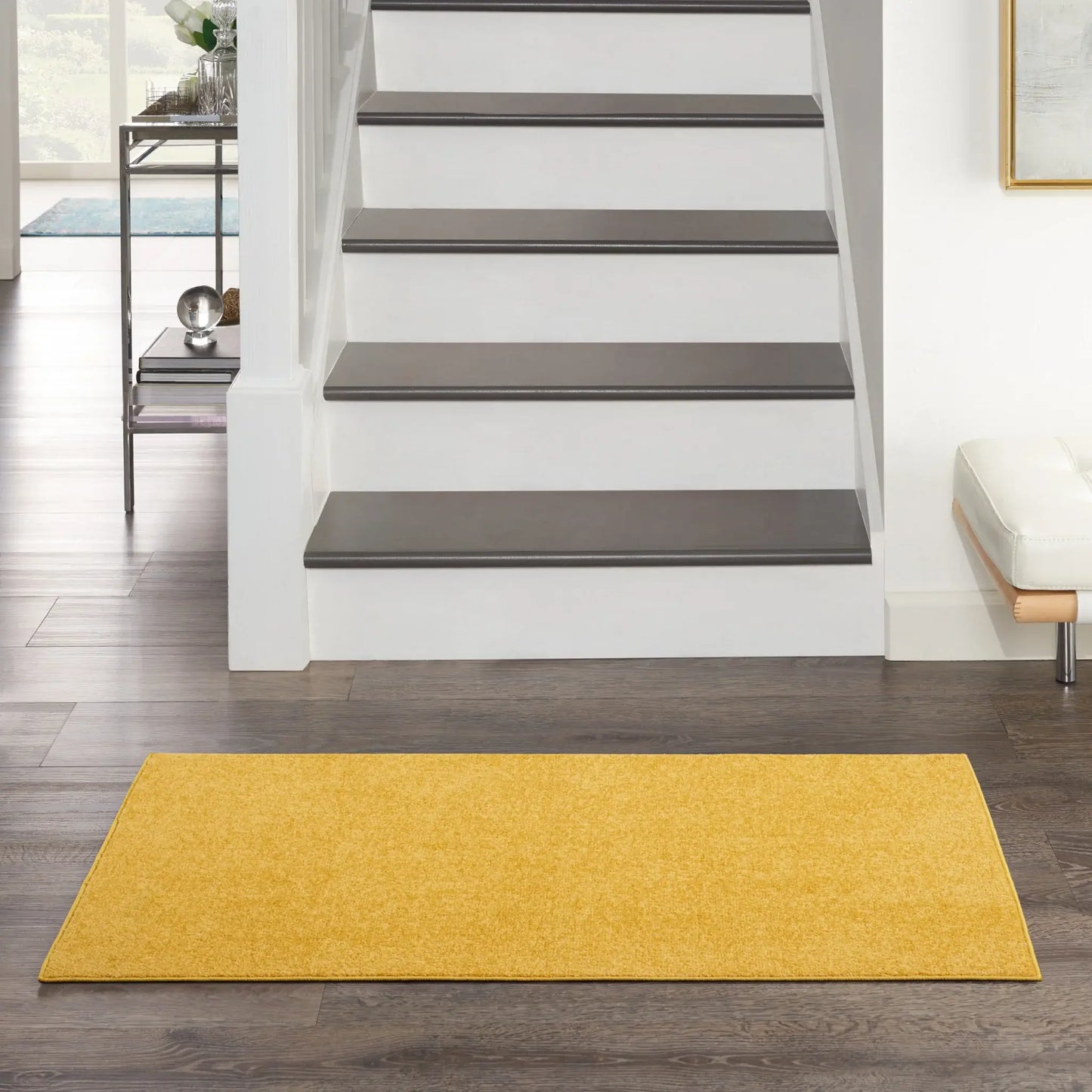 2' X 4' Yellow Non Skid Indoor Outdoor Runner Rug - Homeroots - Flyclothing LLC