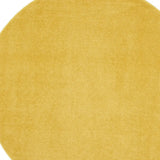 4' X 4' Yellow Round Non Skid Indoor Outdoor Area Rug - Homeroots - Flyclothing LLC
