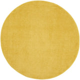 4' X 4' Yellow Round Non Skid Indoor Outdoor Area Rug - Homeroots - Flyclothing LLC