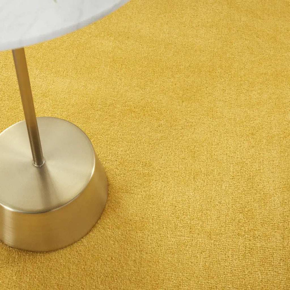 4' X 4' Yellow Round Non Skid Indoor Outdoor Area Rug - Homeroots - Flyclothing LLC