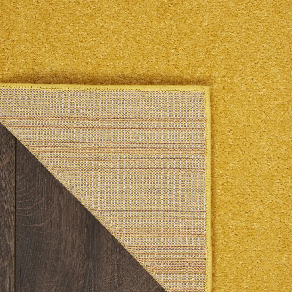 5' X 5' Yellow Square Non Skid Indoor Outdoor Area Rug - Homeroots - Flyclothing LLC