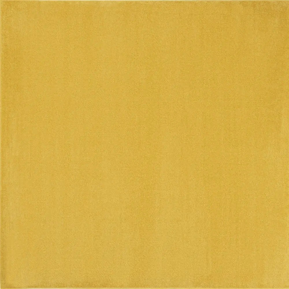5' X 5' Yellow Square Non Skid Indoor Outdoor Area Rug - Homeroots - Flyclothing LLC