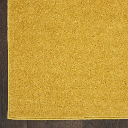 5' X 5' Yellow Square Non Skid Indoor Outdoor Area Rug - Homeroots - Flyclothing LLC