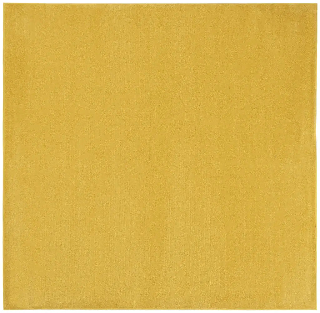 5' X 5' Yellow Square Non Skid Indoor Outdoor Area Rug - Homeroots - Flyclothing LLC