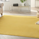 5' X 5' Yellow Square Non Skid Indoor Outdoor Area Rug - Homeroots - Flyclothing LLC