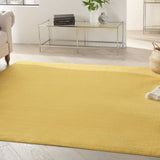 5' X 5' Yellow Square Non Skid Indoor Outdoor Area Rug - Homeroots - Flyclothing LLC