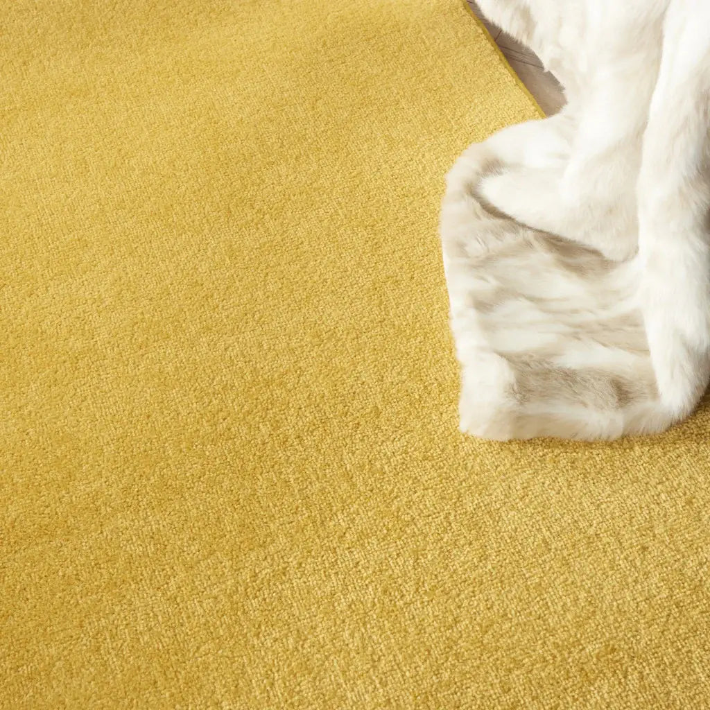 5' X 5' Yellow Square Non Skid Indoor Outdoor Area Rug - Homeroots - Flyclothing LLC