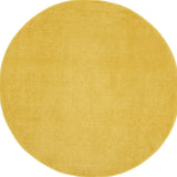 6' X 6' Yellow Round Non Skid Indoor Outdoor Area Rug - Homeroots - Flyclothing LLC