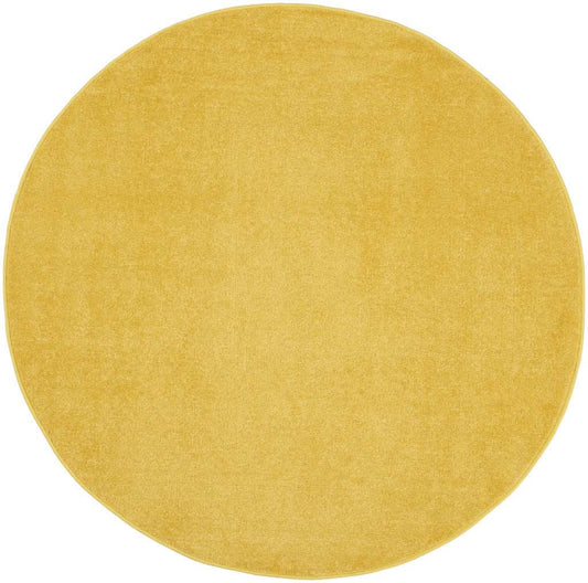 6' X 6' Yellow Round Non Skid Indoor Outdoor Area Rug - Homeroots - Flyclothing LLC