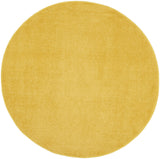 6' X 6' Yellow Round Non Skid Indoor Outdoor Area Rug - Homeroots