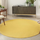 6' X 6' Yellow Round Non Skid Indoor Outdoor Area Rug - Homeroots - Flyclothing LLC