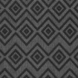 4' X 6' Charcoal Black Argyle Indoor Outdoor Area Rug - Homeroots - Flyclothing LLC