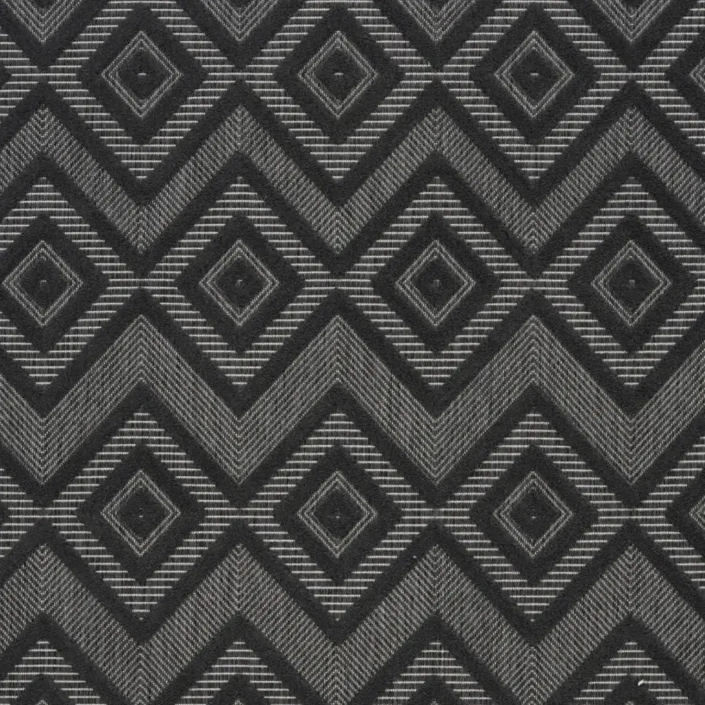 4' X 6' Charcoal Black Argyle Indoor Outdoor Area Rug - Homeroots - Flyclothing LLC