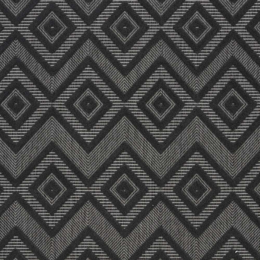 4' X 6' Charcoal Black Argyle Indoor Outdoor Area Rug - Homeroots - Flyclothing LLC