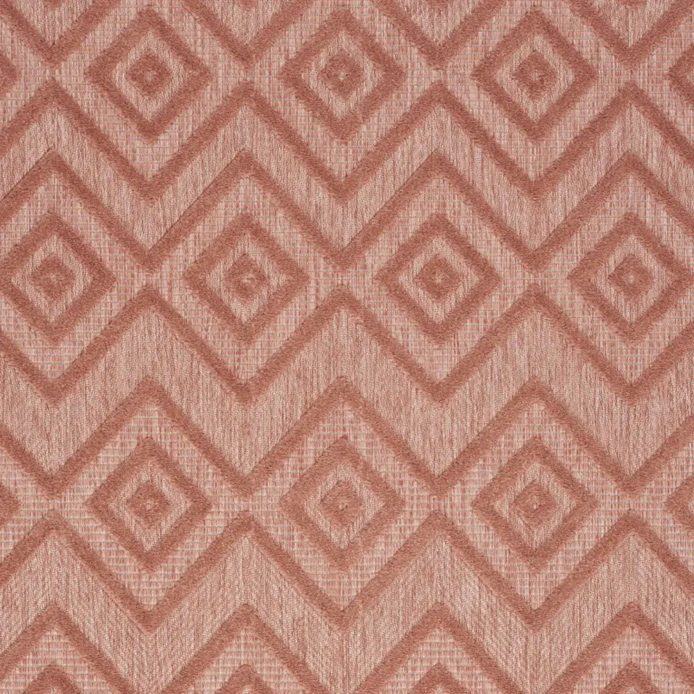 4' X 6' Coral Orange Argyle Indoor Outdoor Area Rug - Homeroots - Flyclothing LLC