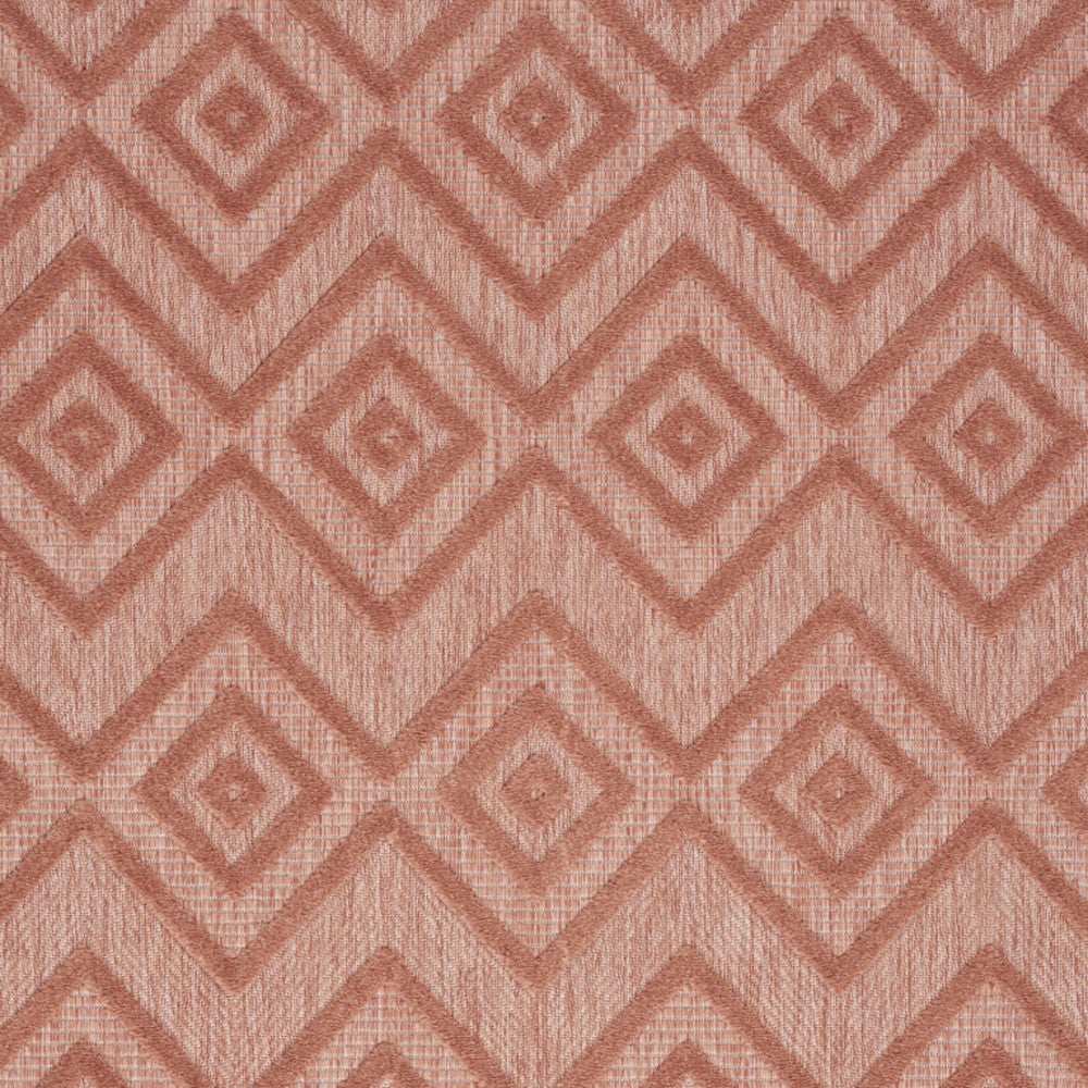 4' X 6' Coral Orange Argyle Indoor Outdoor Area Rug - Homeroots - Flyclothing LLC