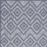 4' X 6' Denim Blue Argyle Indoor Outdoor Area Rug - Homeroots - Flyclothing LLC
