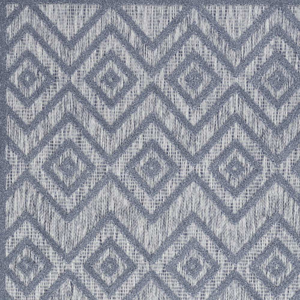 4' X 6' Denim Blue Argyle Indoor Outdoor Area Rug - Homeroots - Flyclothing LLC