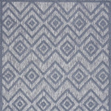4' X 6' Denim Blue Argyle Indoor Outdoor Area Rug - Homeroots - Flyclothing LLC