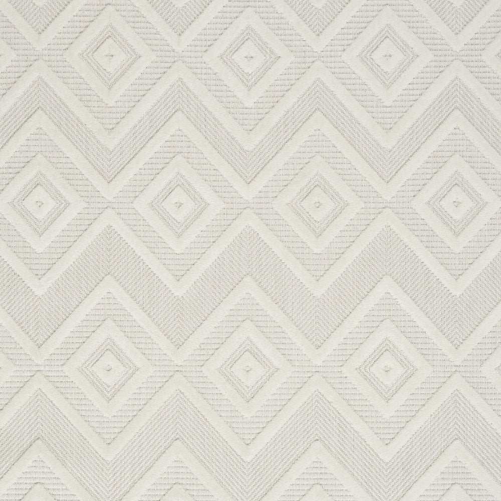 4' X 6' Ivory And White Argyle Indoor Outdoor Area Rug - Homeroots - Flyclothing LLC