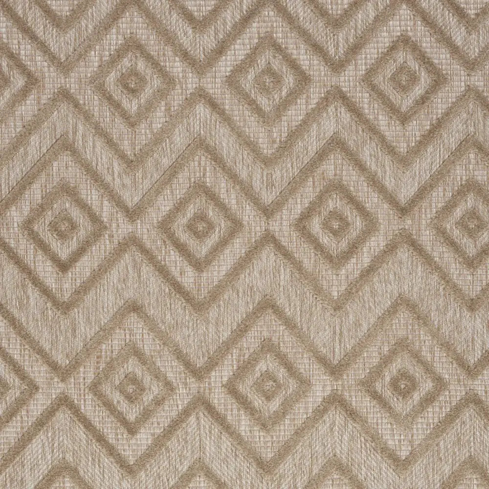 4' X 6' Natural Beige Argyle Indoor Outdoor Area Rug - Homeroots - Flyclothing LLC