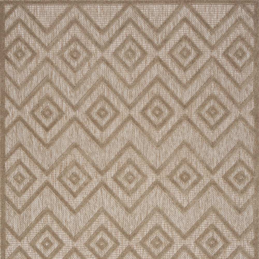 4' X 6' Natural Beige Argyle Indoor Outdoor Area Rug - Homeroots - Flyclothing LLC