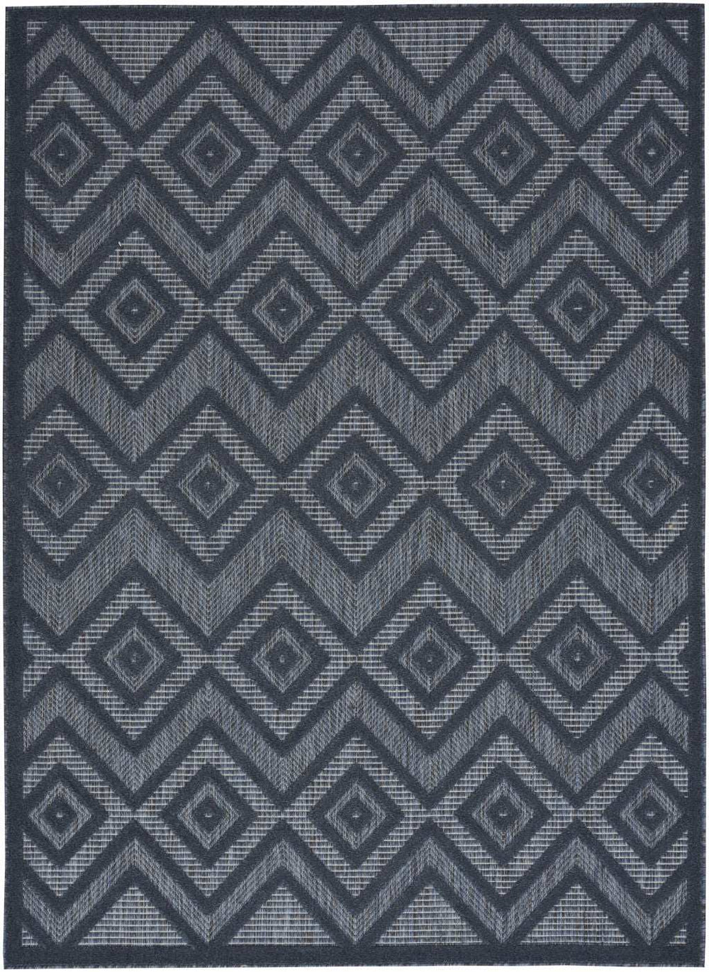 4' X 6' Navy Blue Argyle Indoor Outdoor Area Rug - Homeroots - Flyclothing LLC