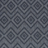 4' X 6' Navy Blue Argyle Indoor Outdoor Area Rug
