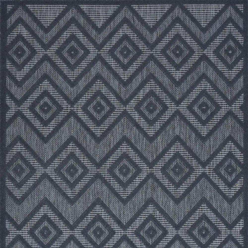 4' X 6' Navy Blue Argyle Indoor Outdoor Area Rug - Homeroots - Flyclothing LLC