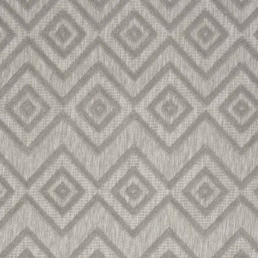4' X 6' Silver Grey Argyle Indoor Outdoor Area Rug - Homeroots - Flyclothing LLC
