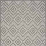 4' X 6' Silver Grey Argyle Indoor Outdoor Area Rug - Homeroots - Flyclothing LLC