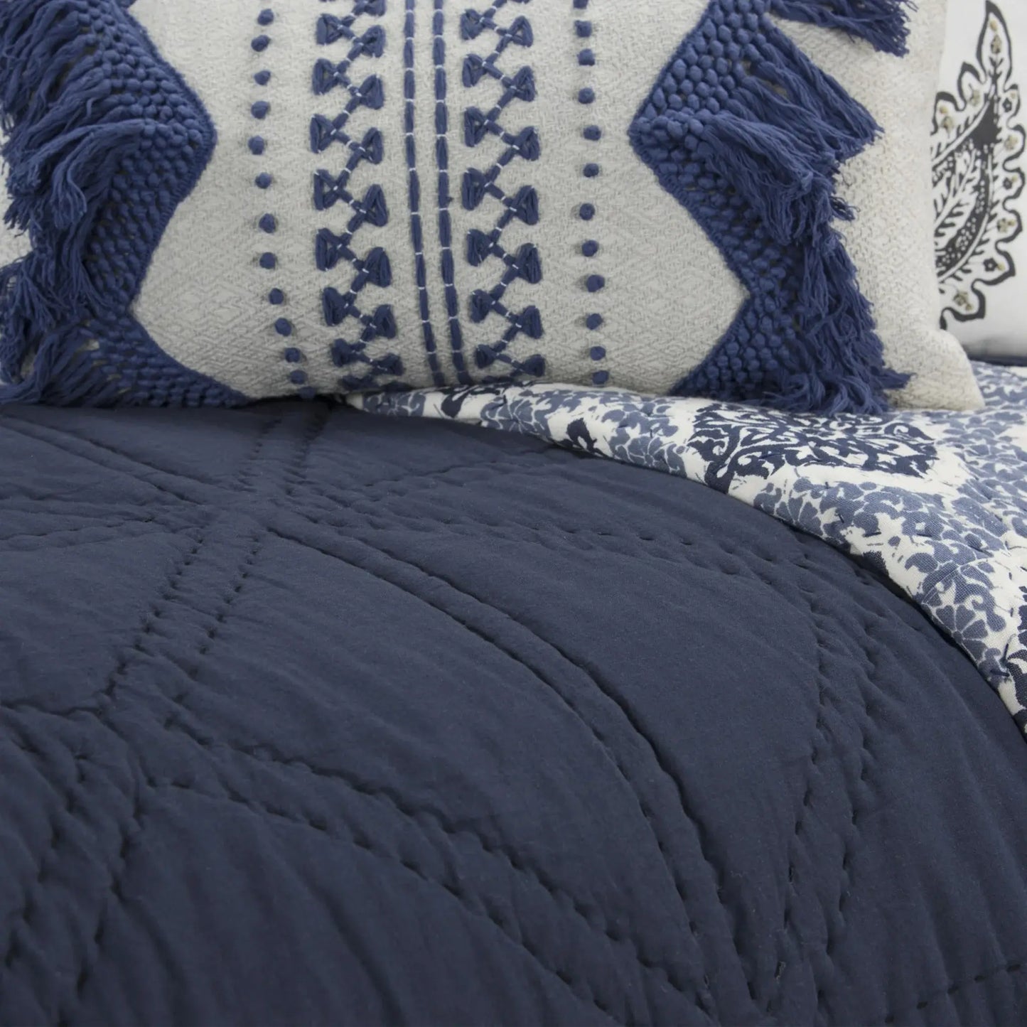 Indigo King 100% Cotton 300 Thread Count Machine Washable Down Alternative Comforter - Homeroots - Flyclothing LLC