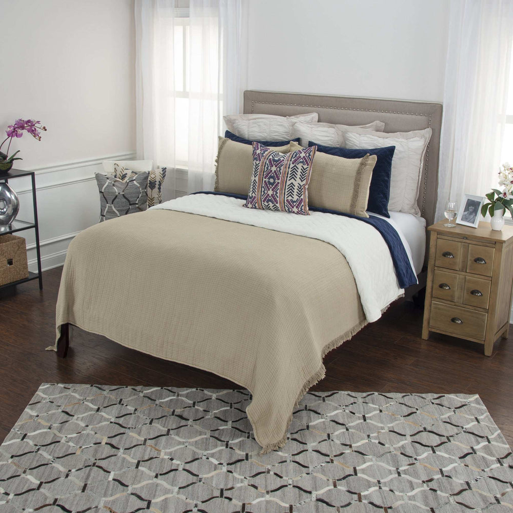 Natural King 100% Cotton 300 Thread Count Machine Washable Down Alternative Comforter - Homeroots - Flyclothing LLC