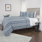 Multi Blues Queen 100% Cotton 300 Thread Count Machine Washable Down Alternative Comforter - Homeroots - Flyclothing LLC
