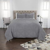Gray King 100% Cotton 300 Thread Count Machine Washable Down Alternative Comforter - Homeroots