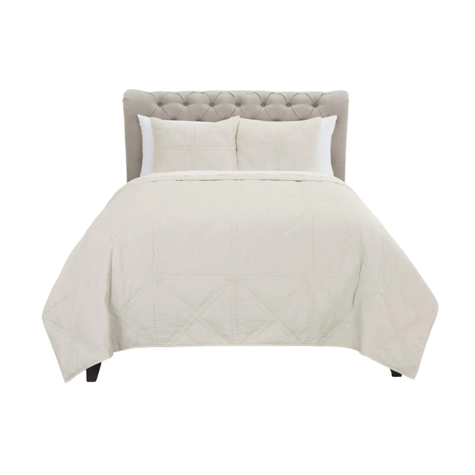 Natural Queen 100% Cotton 300 Thread Count Machine Washable Down Alternative Comforter - Homeroots - Flyclothing LLC