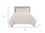 Natural Queen 100% Cotton 300 Thread Count Machine Washable Down Alternative Comforter - Homeroots - Flyclothing LLC