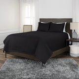 Black Queen Microfiber 300 Thread Count Machine Washable Down Alternative Comforter - Homeroots - Flyclothing LLC