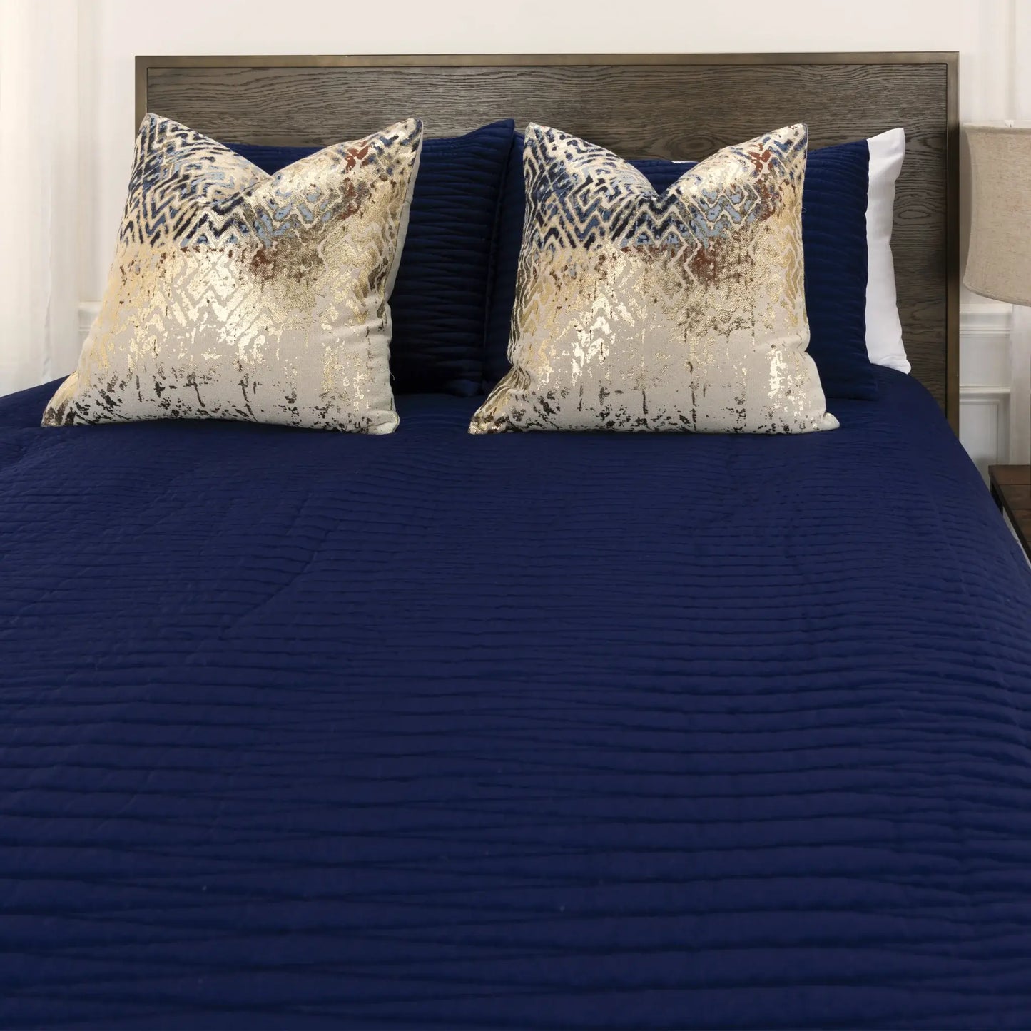 Indigo Queen Microfiber 300 Thread Count Machine Washable Down Alternative Comforter - Homeroots - Flyclothing LLC