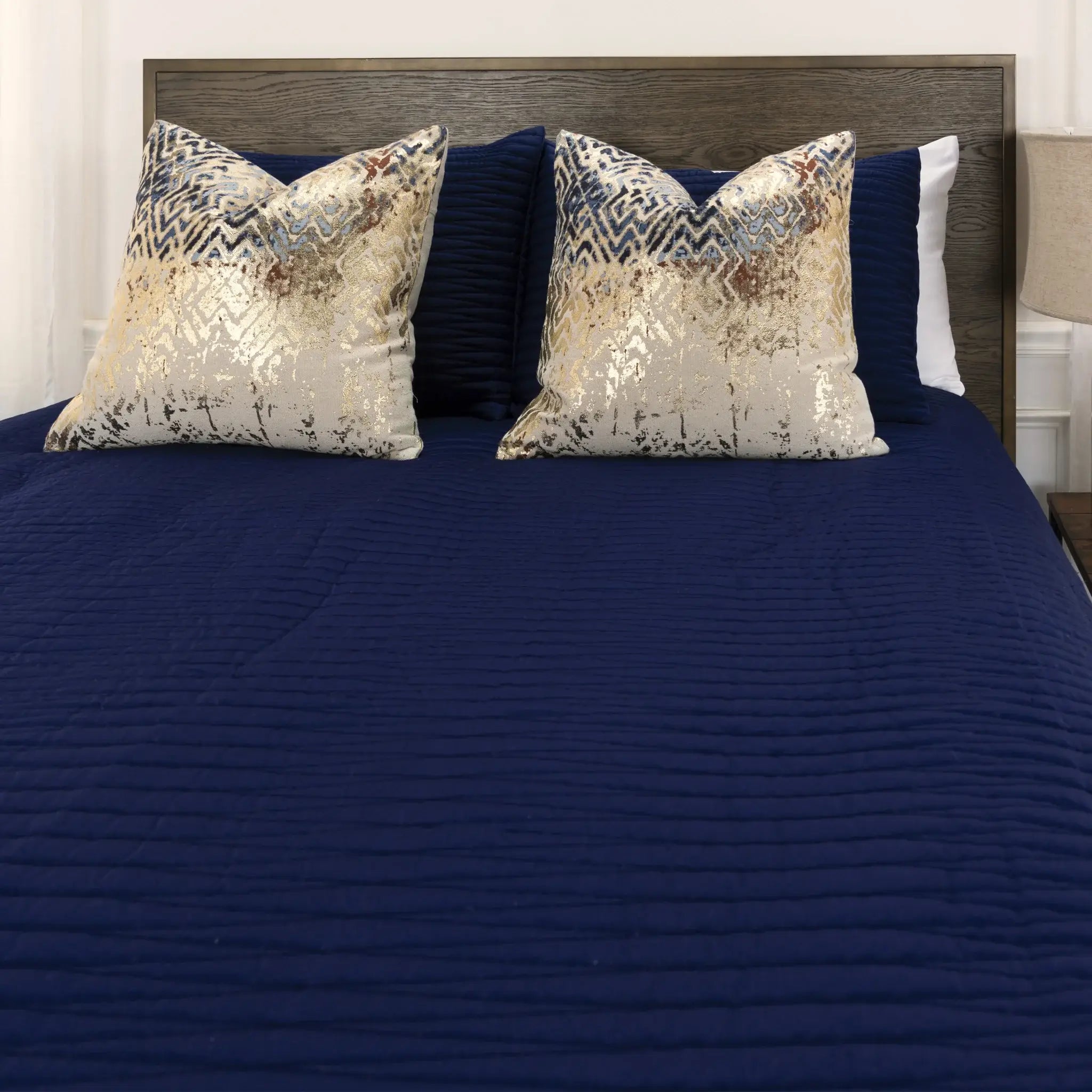 Indigo Queen Microfiber 300 Thread Count Machine Washable Down Alternative Comforter - Homeroots - Flyclothing LLC