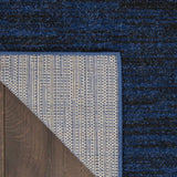 2' X 4' Midnight Blue Stain Resistant Indoor Outdoor Area Rug - Homeroots - Flyclothing LLC