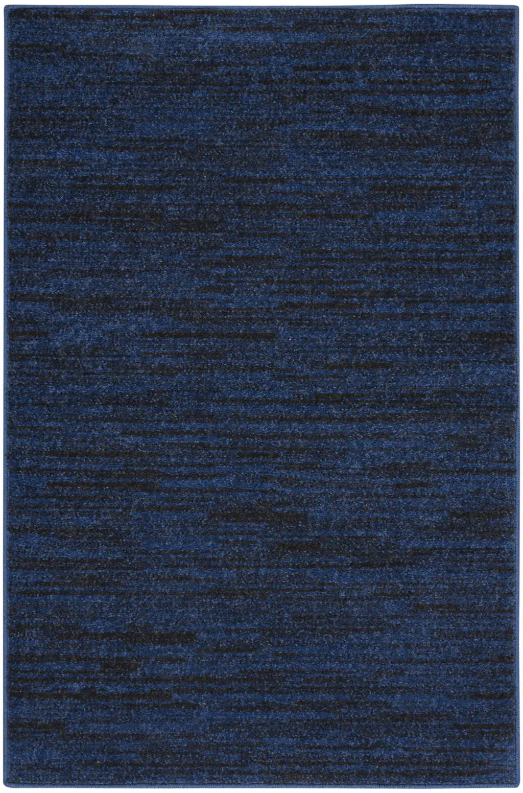 2' X 4' Midnight Blue Stain Resistant Indoor Outdoor Area Rug - Homeroots - Flyclothing LLC