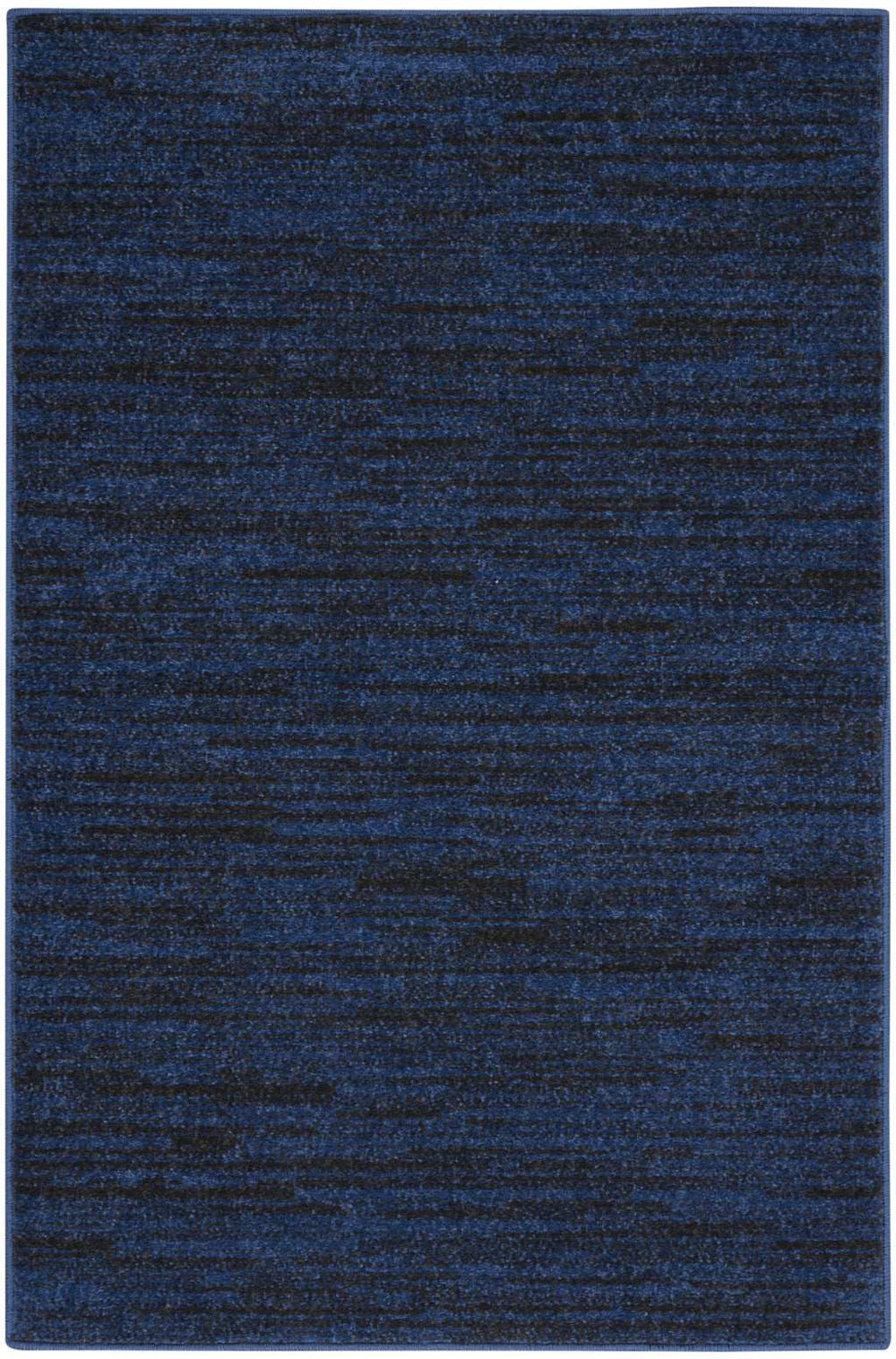 2' X 4' Midnight Blue Stain Resistant Indoor Outdoor Area Rug - Homeroots - Flyclothing LLC