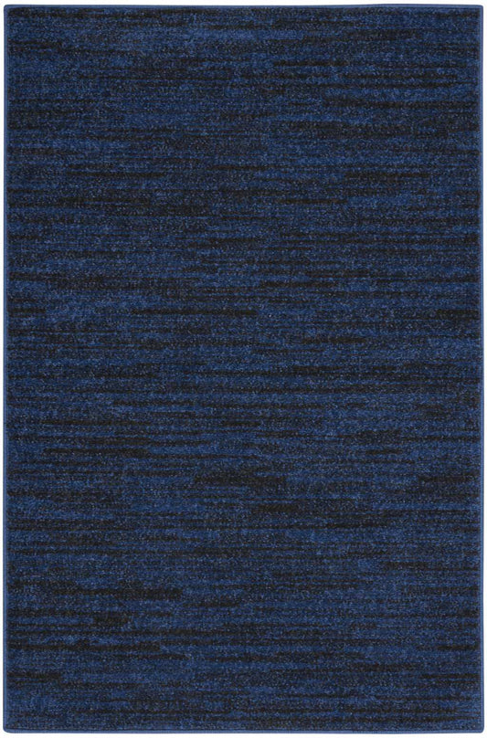 2' X 4' Midnight Blue Stain Resistant Indoor Outdoor Area Rug - Homeroots - Flyclothing LLC