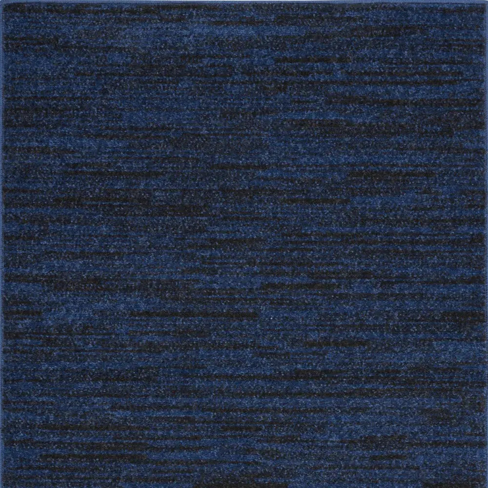 2' X 4' Midnight Blue Stain Resistant Indoor Outdoor Area Rug - Homeroots - Flyclothing LLC